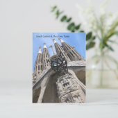 De Kathedraal van Gaudi, het Briefkaart van (Staand voorkant)