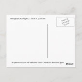 De Kathedraal van Gaudi, het Briefkaart van (Achterkant)
