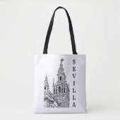De kathedraal van Giralda Sevilla. Andalusië, Span Tote Bag (Voorkant)