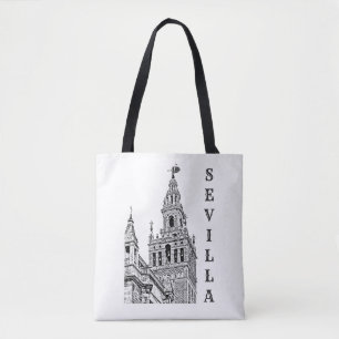 De kathedraal van Giralda Sevilla. Andalusië, Span Tote Bag