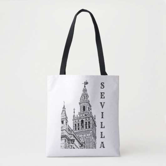 De kathedraal van Giralda Sevilla. Andalusië, Span Tote Bag (Voorkant)