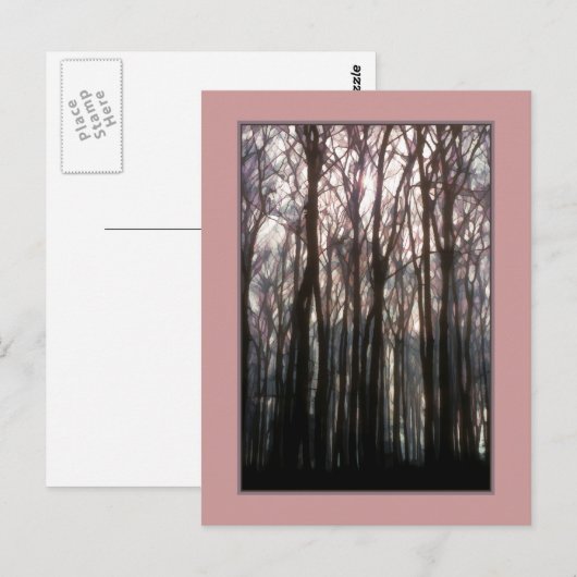 De kathedraal van het bos inspirerende foto briefkaart (Voorkant / Achterkant)