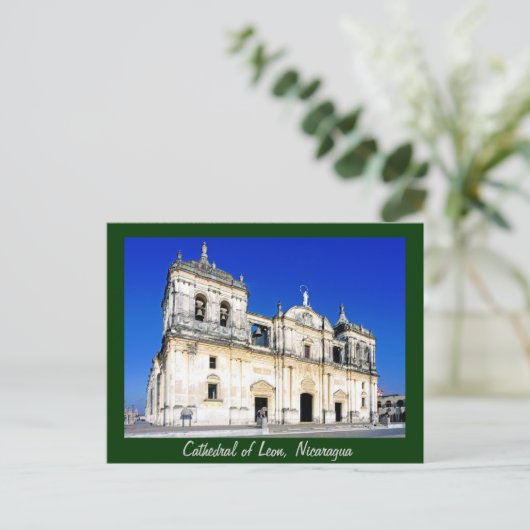 De kathedraal van Leon Briefkaart (Staand voorkant)