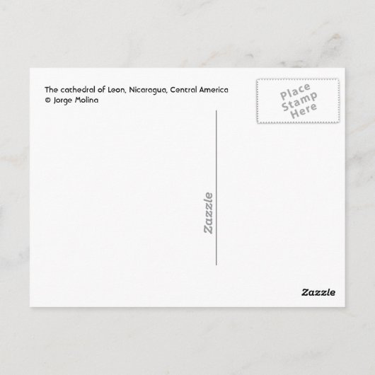 De kathedraal van Leon Briefkaart (Achterkant)