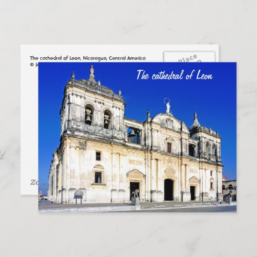 De kathedraal van Leon Briefkaart (Voorkant / Achterkant)
