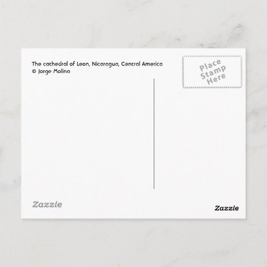 De kathedraal van Leon Briefkaart (Achterkant)