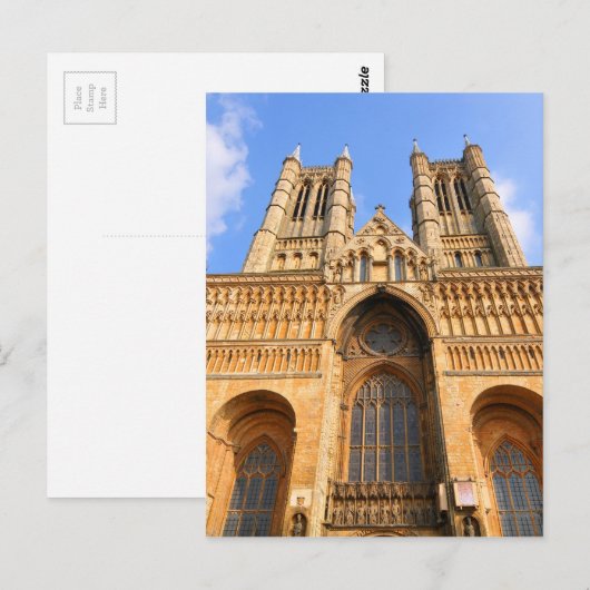 De kathedraal van Lincoln Briefkaart (Voorkant / Achterkant)