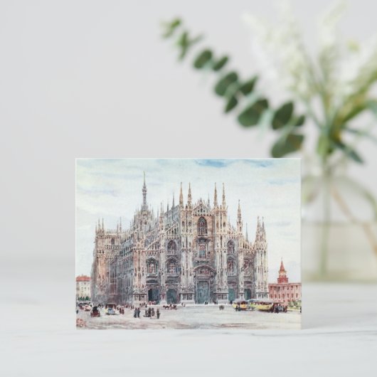 De kathedraal van Milaan Briefkaart (Staand voorkant)