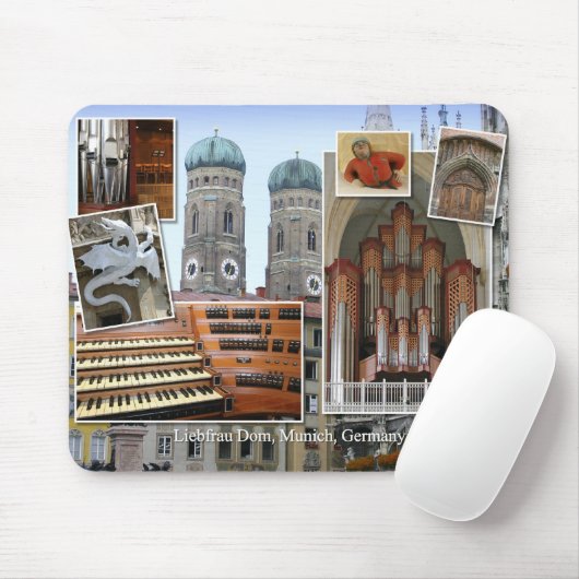 De Kathedraal van München mousepad Muismat (Met muis)