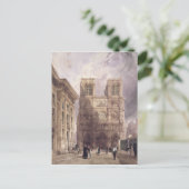 De kathedraal van Notre Dame, Parijs, 1836 Briefkaart (Staand voorkant)