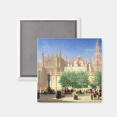 De kathedraal van Sevilla Magneet (Voorkant / Achterkant)