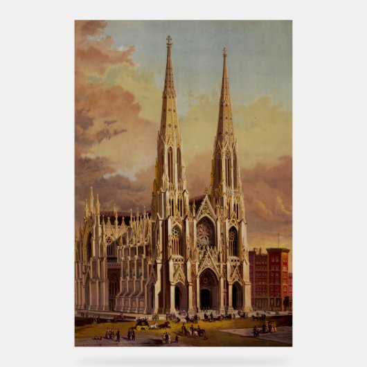 De kathedraal van Sint-Patrick in Midtown Manhatta Acryl Bord (Voorkant)