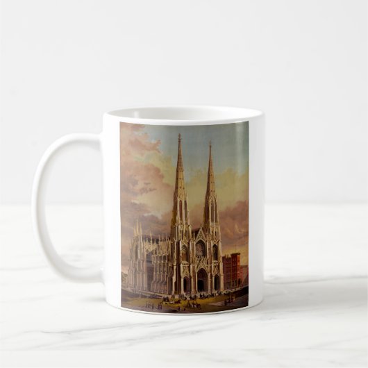De kathedraal van Sint-Patrick in Midtown Manhatta Koffiemok (Links)