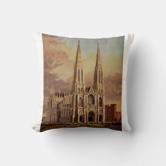 De kathedraal van Sint-Patrick in Midtown Manhatta Kussen (Voorkant)