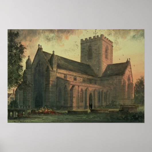 De kathedraal van St. Asaph, Uitzicht uit het zuid Poster (Voorkant)
