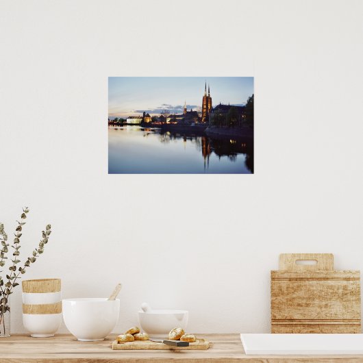 de kathedraal van Wroclaw Poster (Keuken)