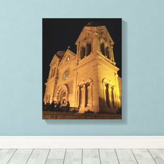 De kathedrale basiliek van St. Franciscus van Assi Canvas Afdruk (Insitu (Houten vloer))
