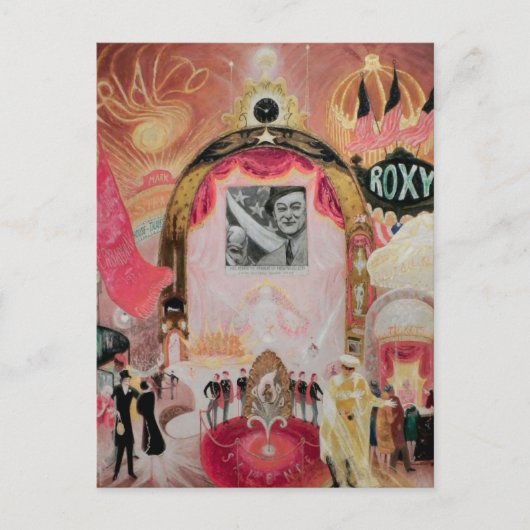 De kathedralen van Broadway door Florine Stettheim Briefkaart (Voorkant)