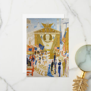 De kathedralen van Wall Street door Stettheimer Bedankkaart