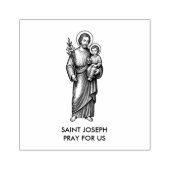 De katholieke heilige Jozef en Jezus Rubberstempel (Afrduk)