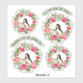 De katholieke heilige Therese citeert roze rozen Sticker (Vel)