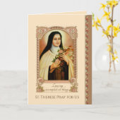 De katholieke heilige Theresia, de kleine bloem va Kaart (Gele Bloem)