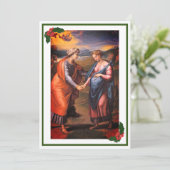 De katholieke kerstkaart voor bezoekers (Staand voorkant)