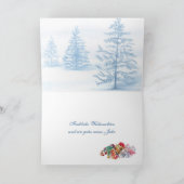 De katjes van de kerstman, bomen, cadeaus Duitse Feestdagen Kaart (Binnen)