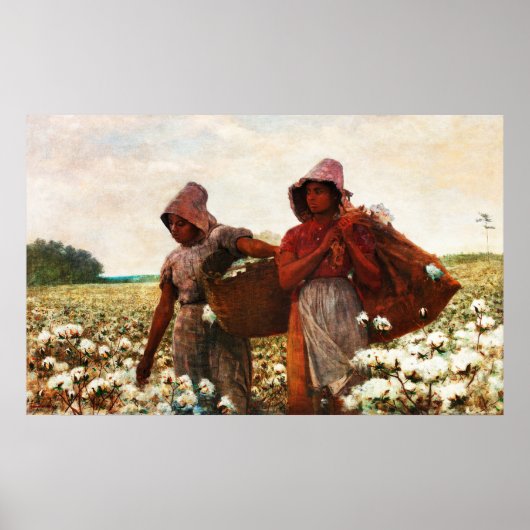 De Katoenplukkers van Winslow Homer Poster (Voorkant)