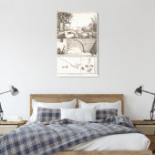 De katoenteelt uit de "Encyclopedie" Canvas Afdruk (Insitu (Slaapkamer))