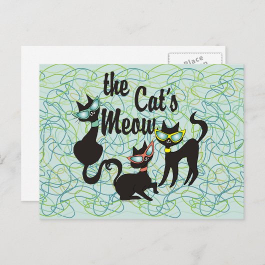 De kat's Meow Briefkaart (Voorkant / Achterkant)