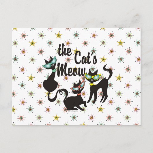 De kat's Meow Briefkaart (Voorkant)
