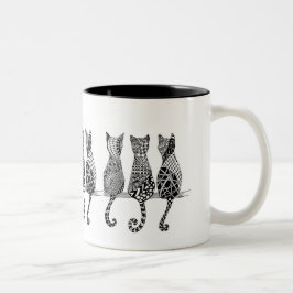De kat's Meow Tweekleurige Koffiemok