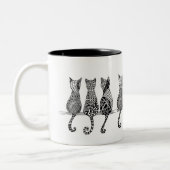 De kat's Meow Tweekleurige Koffiemok (Links)