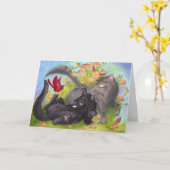 De katten, de Kardinalen en de Rozen/worden goed Kaart (Gele Bloem)