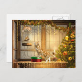 De katten en de muis van Kerstmis Feestdagenkaart (Voorkant / Achterkant)