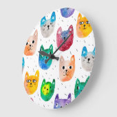 De katten en de vrienden van de waterverf grote klok (Hoek)
