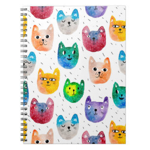 De katten en de vrienden van de waterverf notitieboek