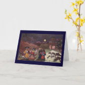 De katten in Kimono's nemen laat - de Wandeling Kaart (Gele Bloem)