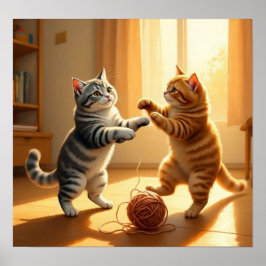 De katten miauwen poster