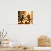 De katten miauwen poster (Keuken)