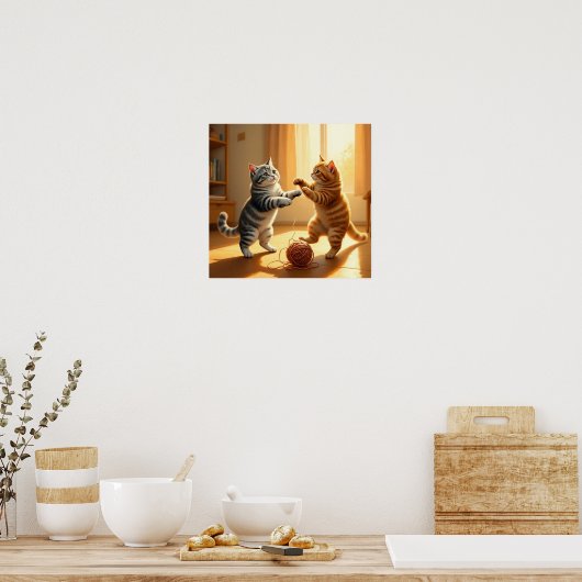 De katten miauwen poster (Keuken)