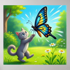 De katten miauwen poster