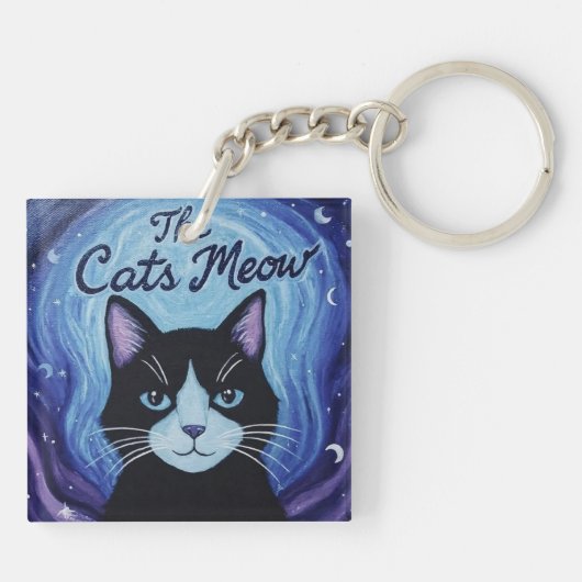 De katten miauwen sleutelhanger (Achterkant)