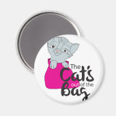 De katten uit het Kat van het Afbeelding van de Ba Magneet (Voorkant / Achterkant)
