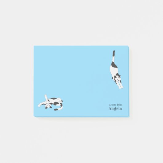 De katten van cadstudios Blauw Post-it® Notes (Voorkant)