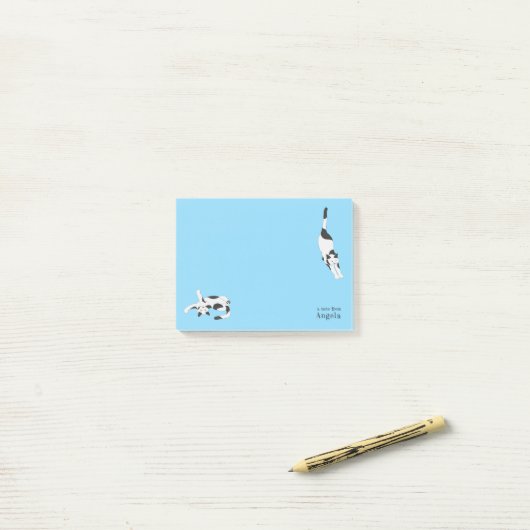 De katten van cadstudios Blauw Post-it® Notes (Op bureau)
