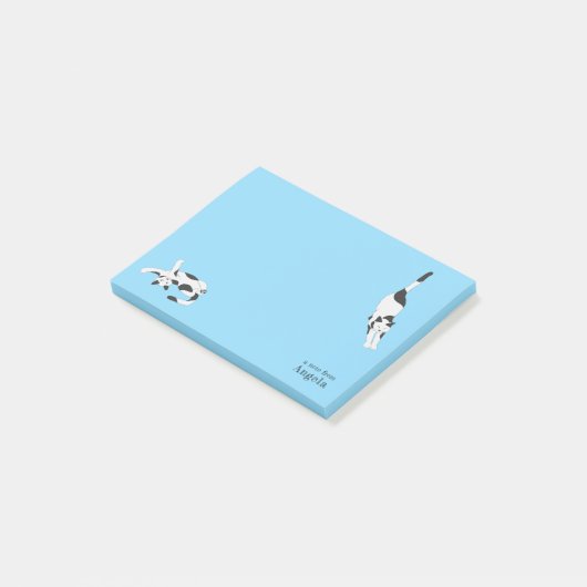 De katten van cadstudios Blauw Post-it® Notes (Schuin)