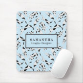 De katten van cadstudios Mijn planner babyblauw Muismat (Met muis)