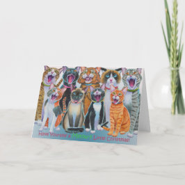 De Katten van Caroling zonder binnenbericht Feestdagen Kaart